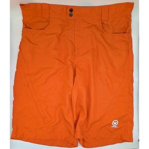 Canari Men's XL Cargo Pocket‎ Shorts Cycling Orange Outdoors Biking Polyester